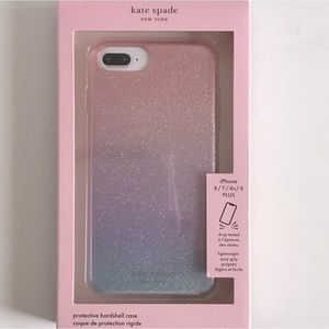 Kate Spade Pastel Glitter Multicolor iPhone Case for 8/7/6s/6 Plus Size